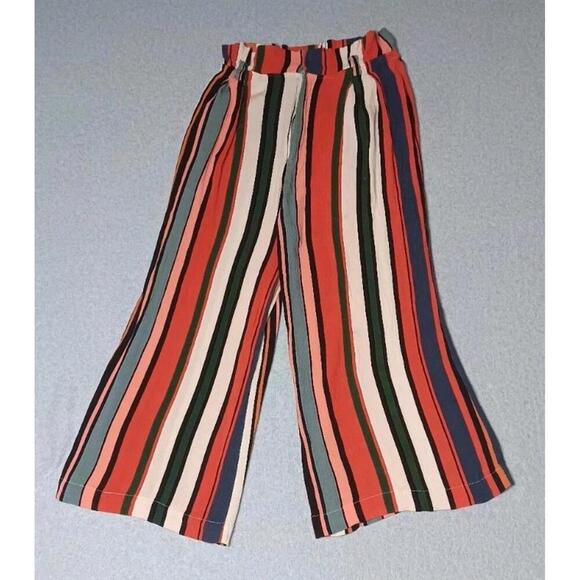 Karlie Pants - Karlie Wide Leg Pants Size Small Multicolor Stripes Flare Boho Hippie Bohemian